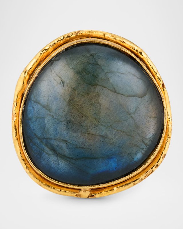 Macaron Labradorite Ring